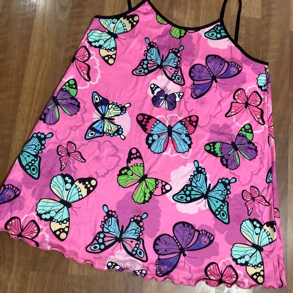 NEW: Shein  pink butterflies nightie fits XXL 42-43 bust - Picture 3 of 8